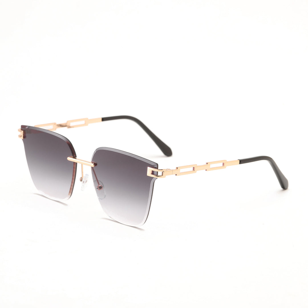 Damen modische Sonnenbrille mit filigranem Rahmen und UV-Schutz Karnz