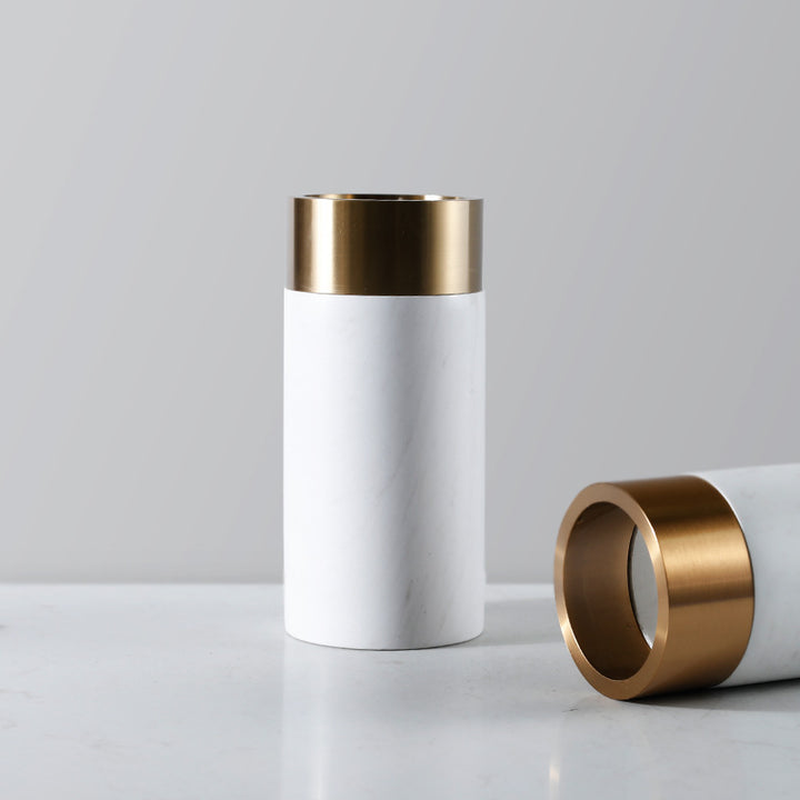 Stylischer Marmor- und Gold-Dekorhalter