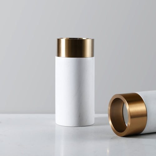 Stylischer Marmor- und Gold-Dekorhalter