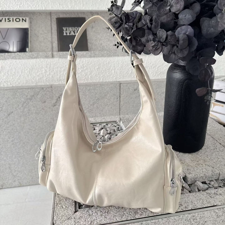 Schlanke Leder Hobo Tote Bag