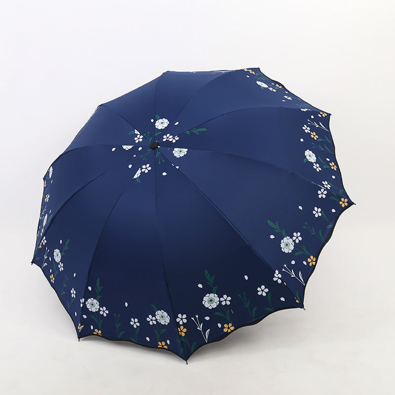 Damen blumenverzierter Regenschirm Karnz