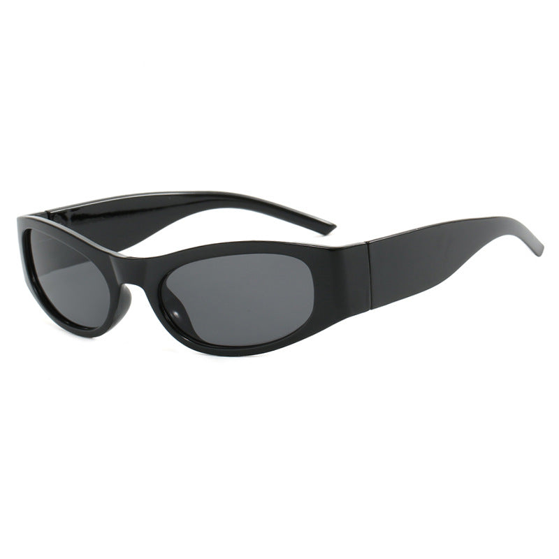 Damen sportliche Sonnenbrille mit breitem Rahmen und UV-Schutz Karnz