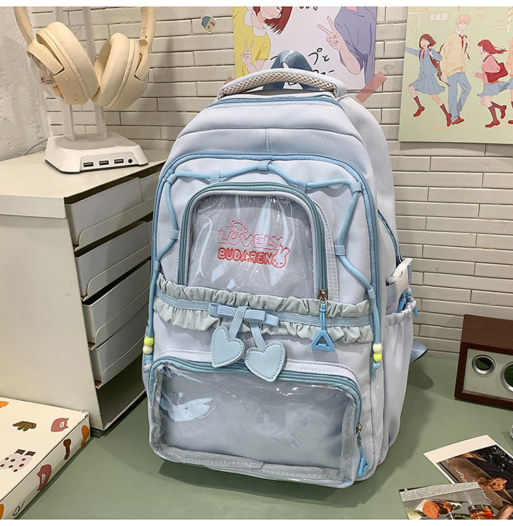Transparenter Fronttasche Freizeit Rucksack Karnz