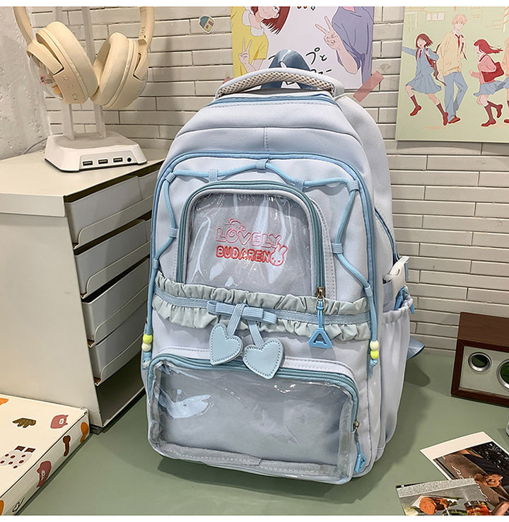 Transparenter Fronttasche Freizeit Rucksack Karnz