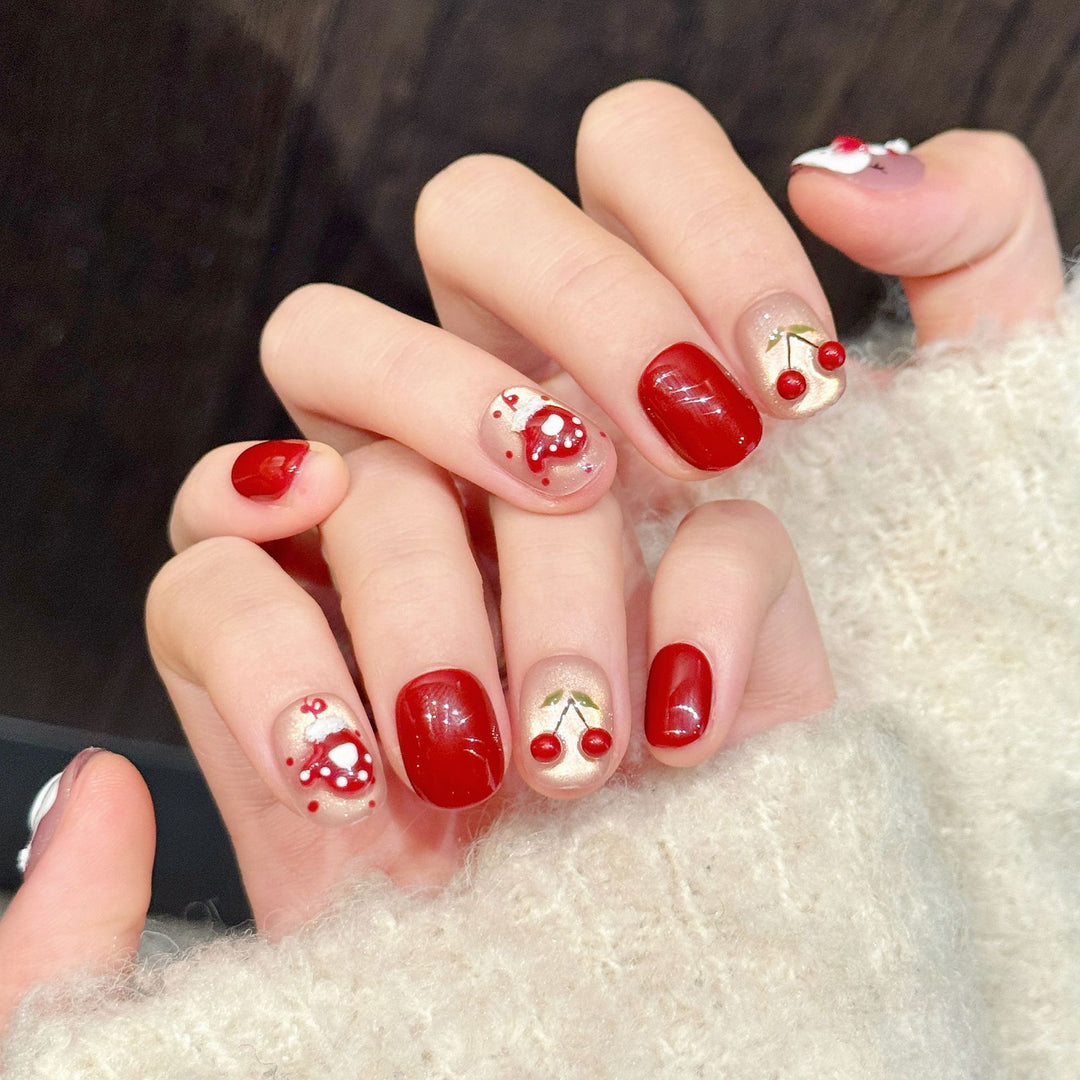 Verspielt Urlaubsthema Press-On Nagelkunst Set