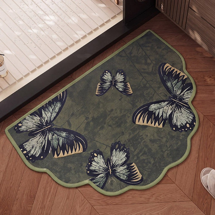 Floral bestickte Badezimmermatte für das Zuhause