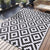 Damen Eleganter dekorativer Teppich mit geometrischem Muster Karnz
