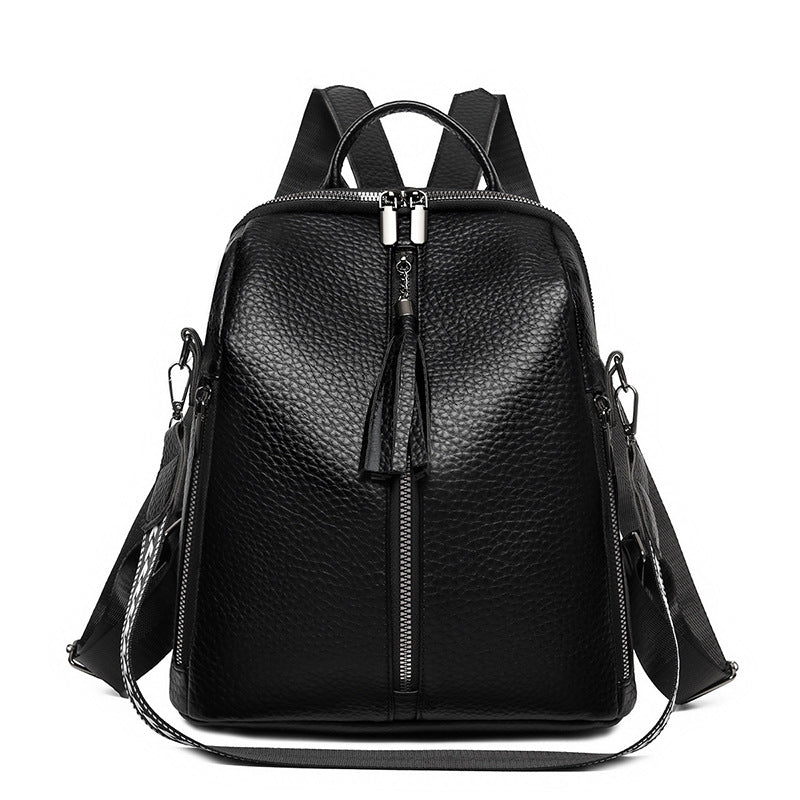 Strukturierter Leder-Rucksack