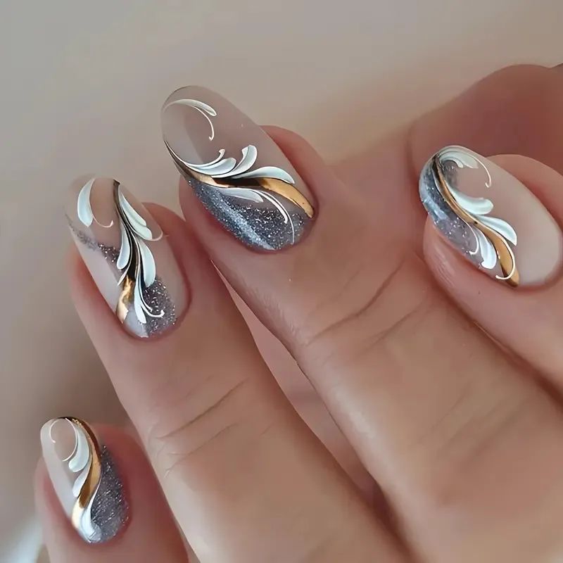 Elegante Ombre Nagelkunst Karnz