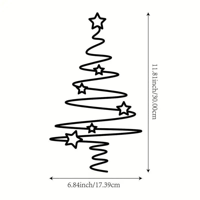 Dekorative Weihnachtsbaum Wandsticker Karnz