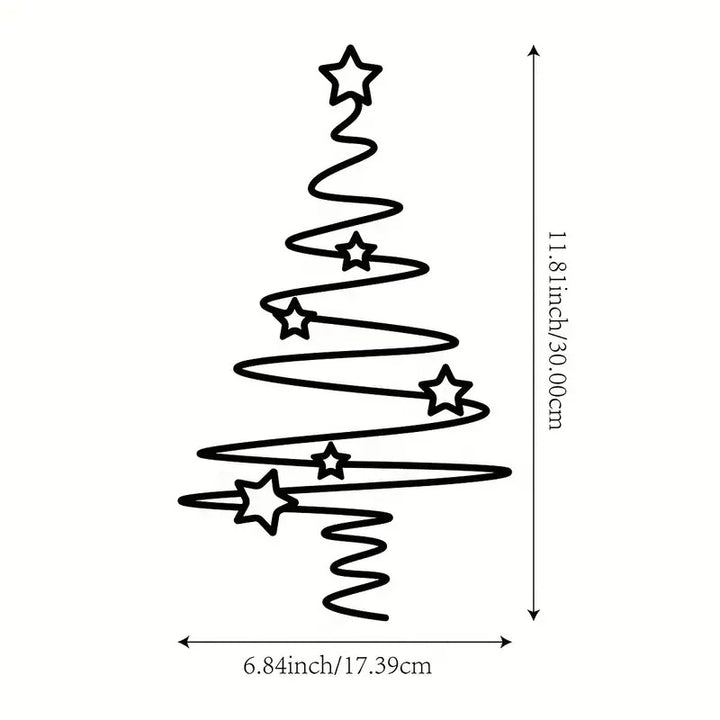 Dekorative Weihnachtsbaum Wandsticker Karnz