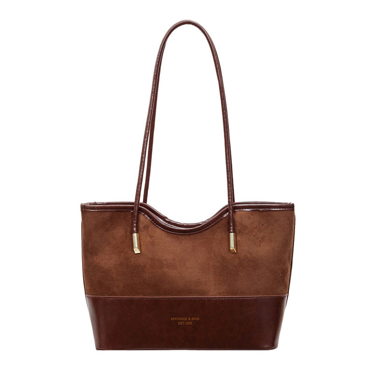 WoStylish Wildleder und Leder Schulter Tote Tasche Karnz