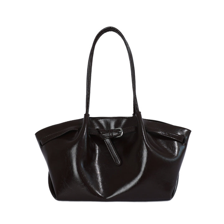 Schlanker minimalistischer Leder Tote Bag