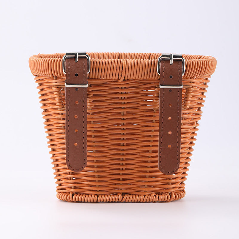 Damen stylischer Korb aus geflochtenem Material Karnz