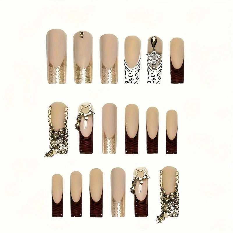Glamorous 3D Skulptierte Nagelverzierungen Karnz