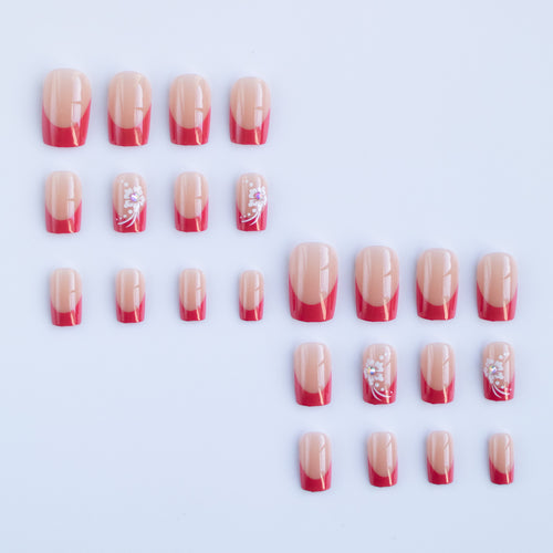 Florale Acryl-Nagelkunst