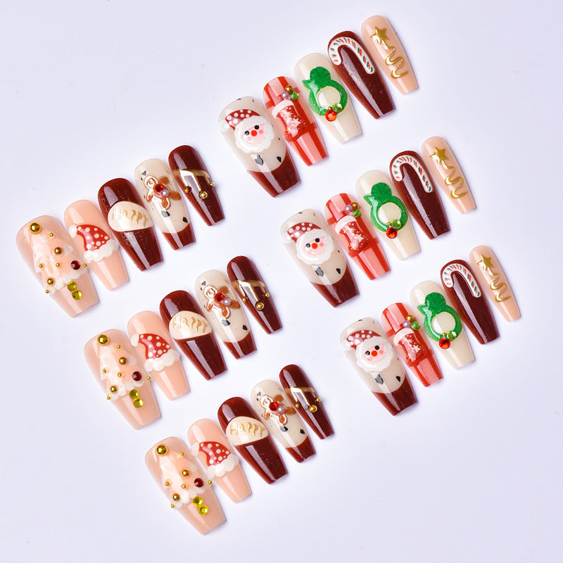 Festliche Feiertags-themed Press-On Nail Art Set Karnz 1790636317