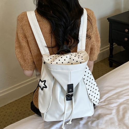 Trendiger Polka Dot Rucksack Karnz