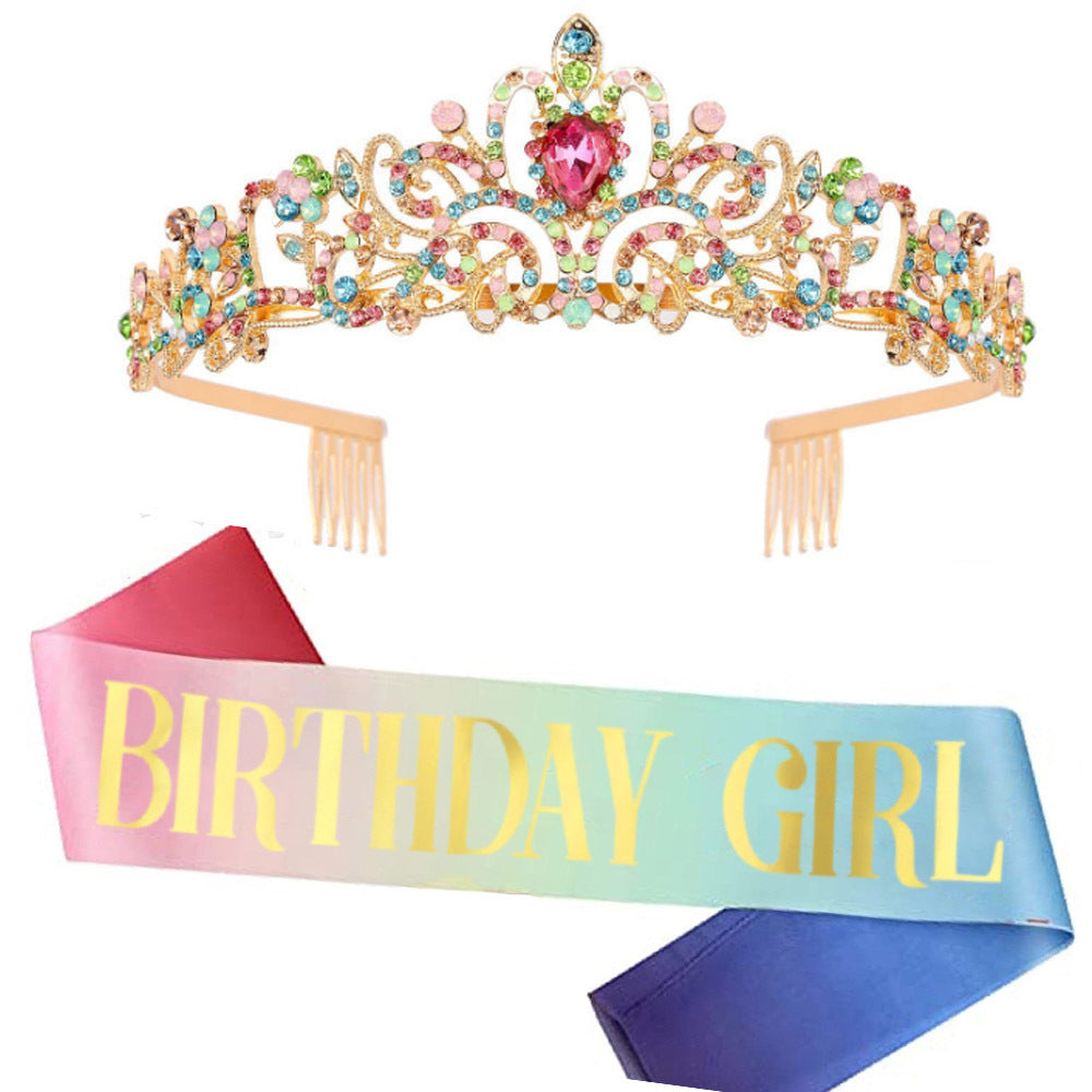 Damen Glitzernde Tiara mit funkelnden Strasssteinen Karnz