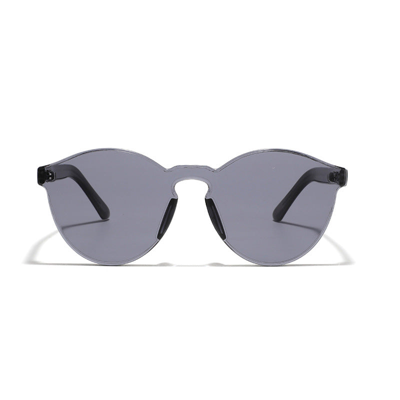 Damen stylische runde Sonnenbrille mit innovativem Rahmen Breit Karnz