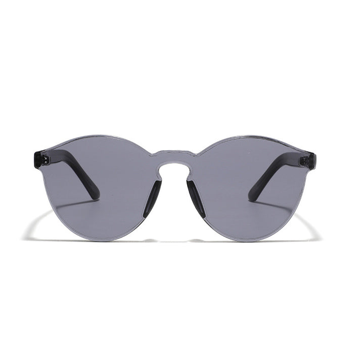 Damen stylische runde Sonnenbrille mit innovativem Rahmen Breit Karnz
