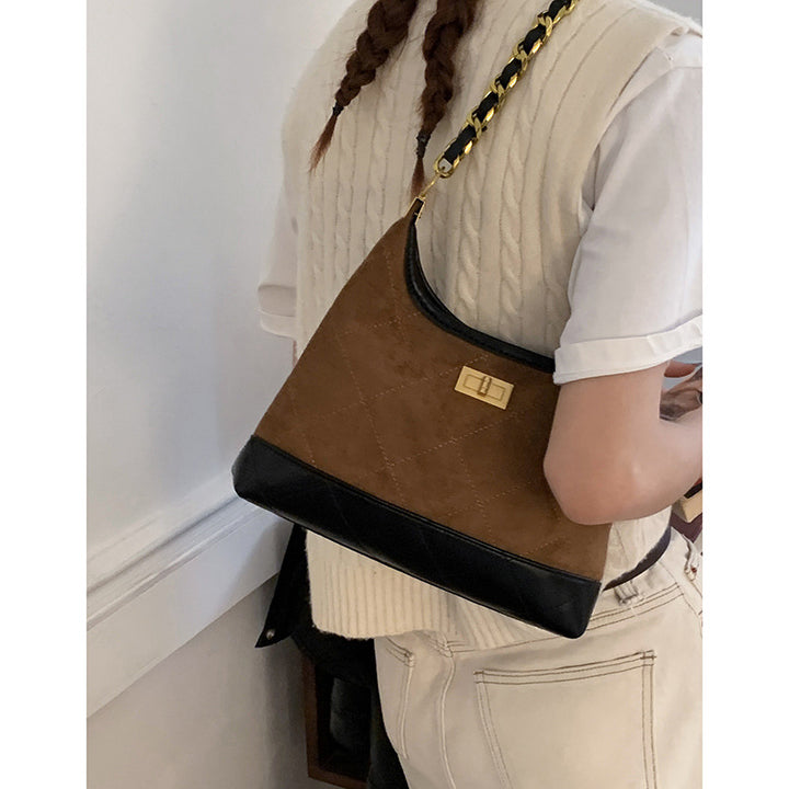 Gepolsterte Wildleder Hobo Handtasche Karnz