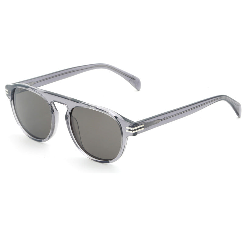 Damen modische Sonnenbrille mit schmalem Rahmen und stylischen Akzenten Karnz