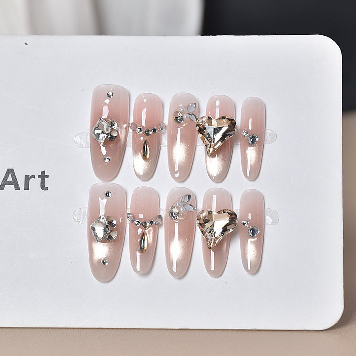 Elegante Dekorative Press-On Nagelkunst Karnz