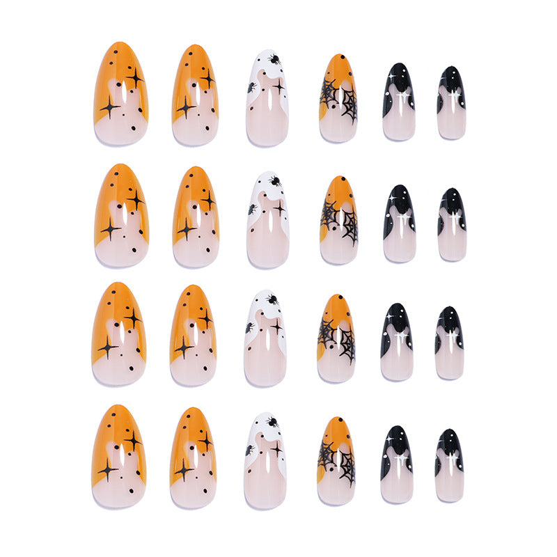 Künstlerisches Halloween-Themen Press-On Nagelset Karnz