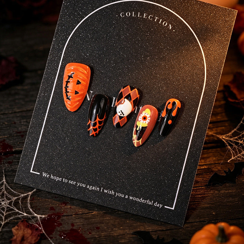 Kreative Halloween Press-On Nagelspitzen Karnz