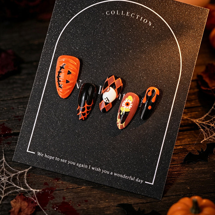 Kreative Halloween Press-On Nagelspitzen Karnz