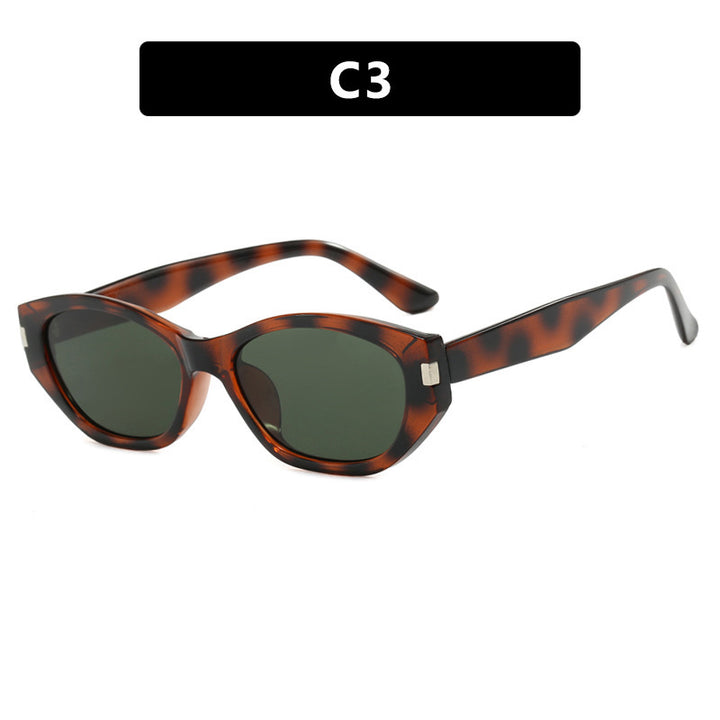 Damen modische Cat-Eye Sonnenbrille mit elegantem, transparentem Rahmen Karnz