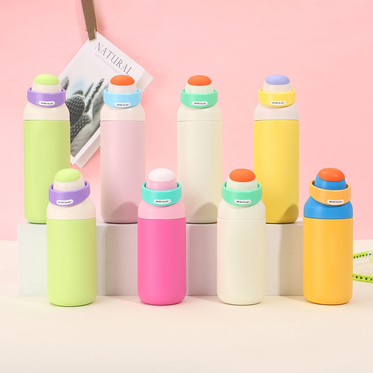 Damen isolierte Trinkflasche mit ergonomischem Verschluss Karnz