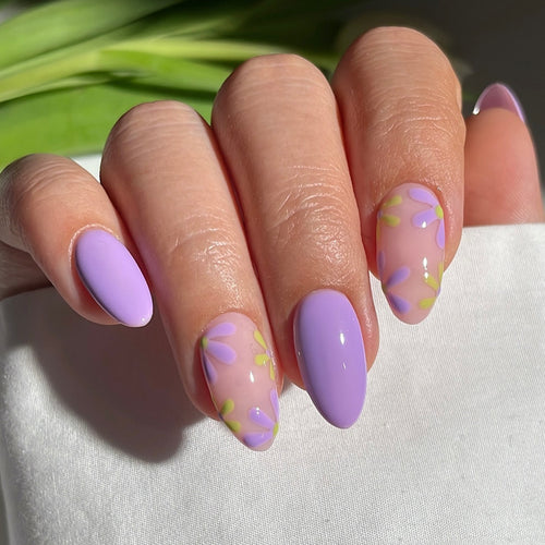 Blumenmuster Gel Nagelkunst Karnz