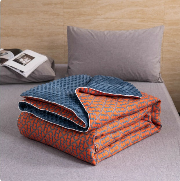 Umkehrbare Texturierte Minky- und Jacquard-Decke