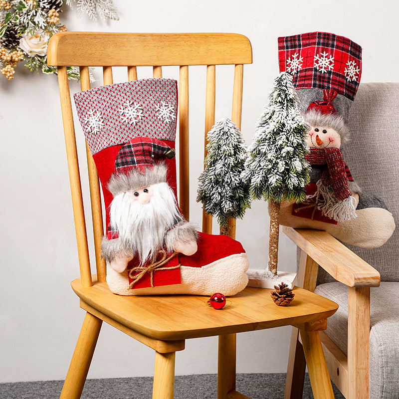 Festlicher Weihnachtsstrumpf mit Rentiermotiv Karnz