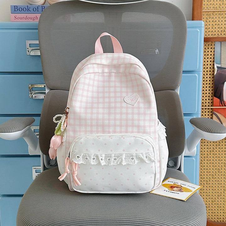 Stylisher Gingham-Muster Rucksack Karnz
