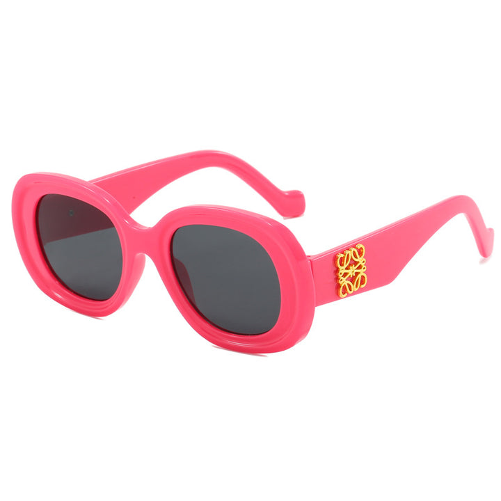 Damen modische Vintage-Sonnenbrille mit besonderen Verzierungen Karnz