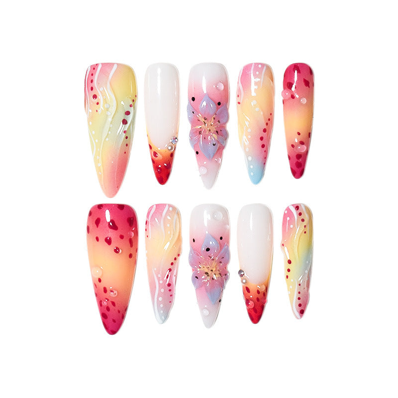 Künstlerische Gel Press-On Nagelverlängerungen Karnz