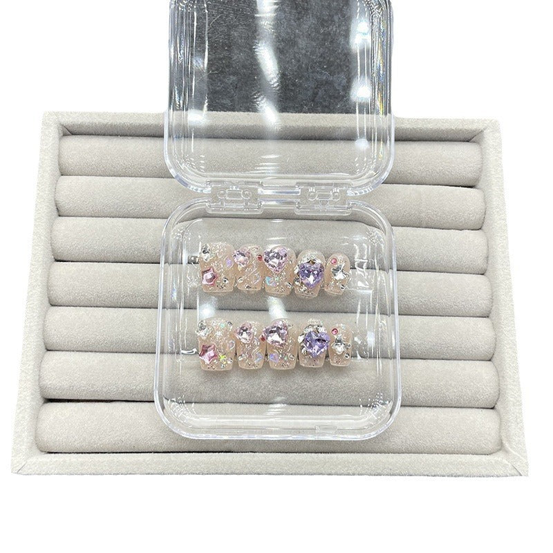 Dekorative Strass Press-On Nagelset