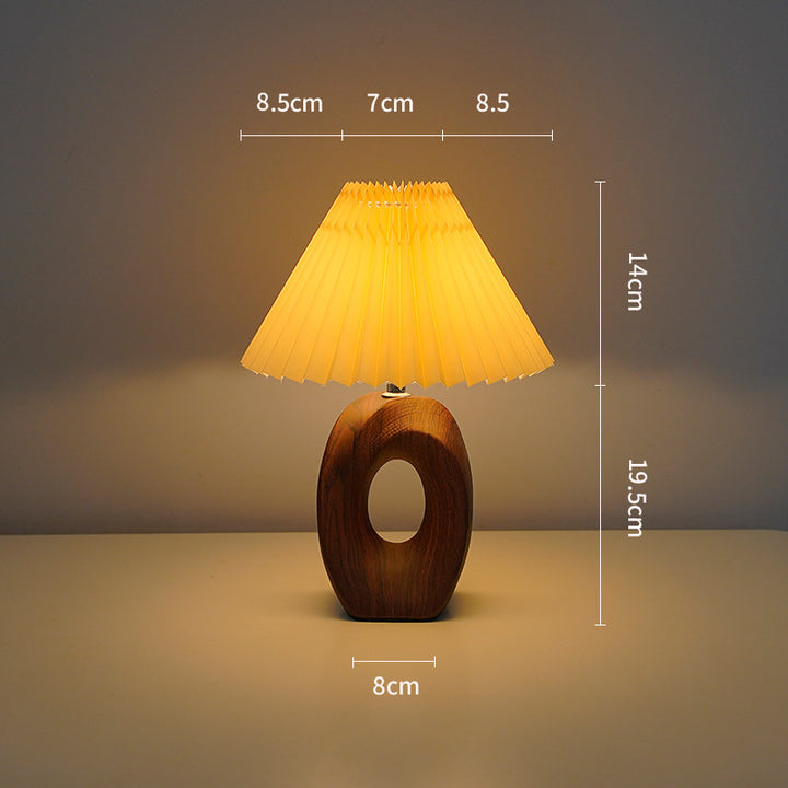 Moderne geformte Holzsockel Tischlampe