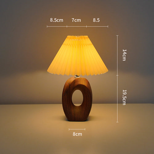 Moderne geformte Holzsockel Tischlampe