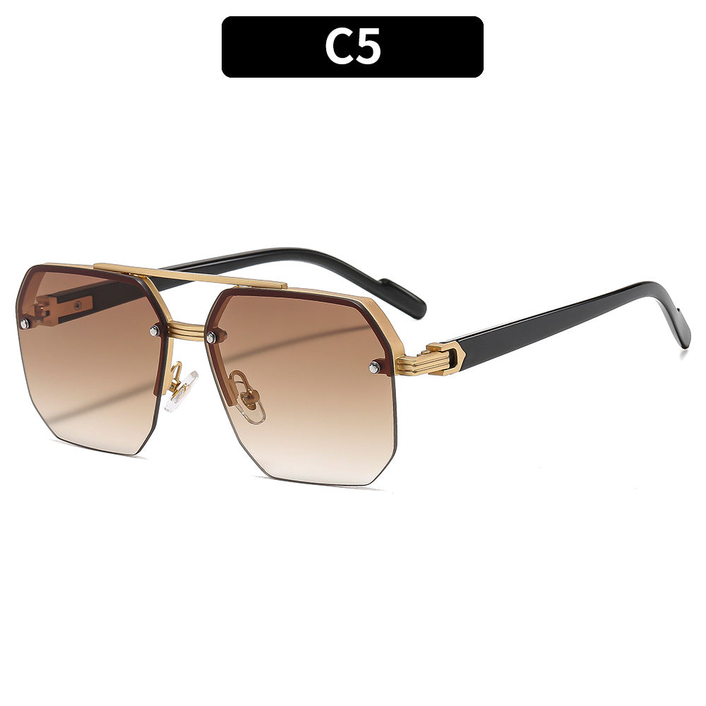 Elegante geometrische übergroße Sonnenbrille