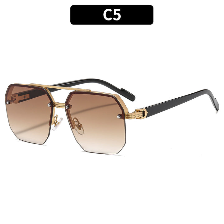 Elegante geometrische übergroße Sonnenbrille