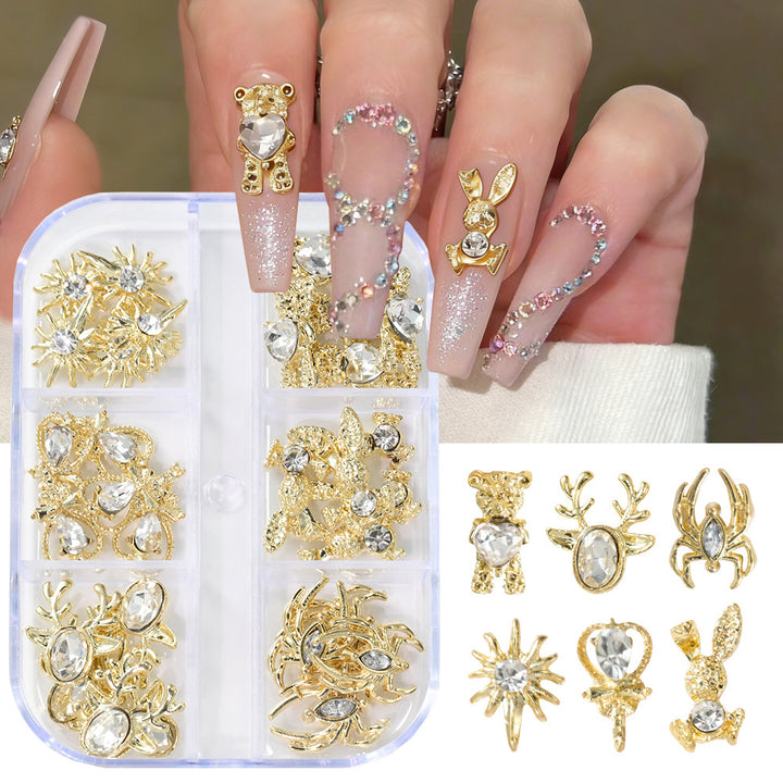 Dekorative 3D Nagelkunst Charms Set