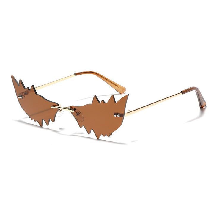 Damen Trendige Katzenaugen-Sonnenbrille mit schützendem UV-Filter und ausgefallenem Rahmen Karnz