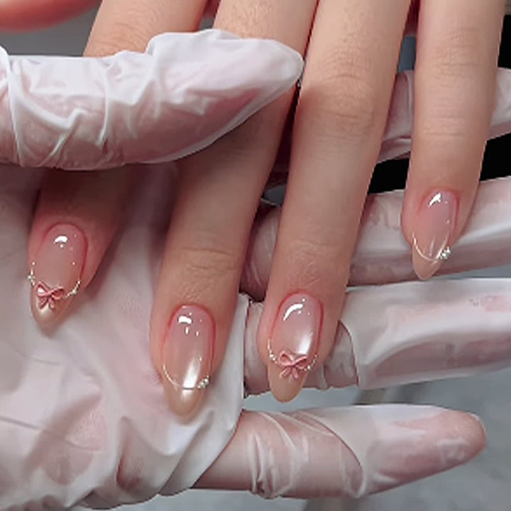 Premium Dekorative Press-On Nagelset mit eleganten Verzierungen Karnz