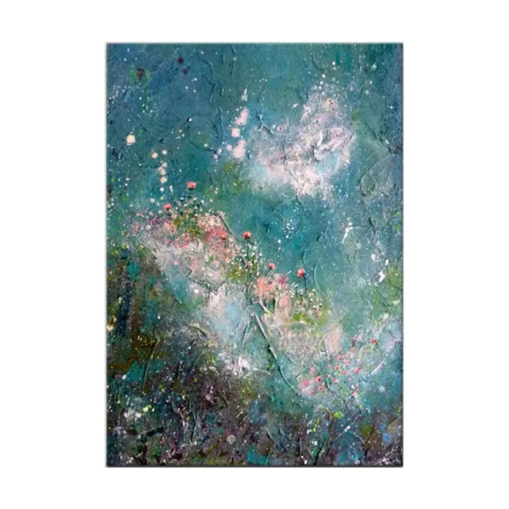 Texturiertes floral abstraktes Leinwand Wandkunst