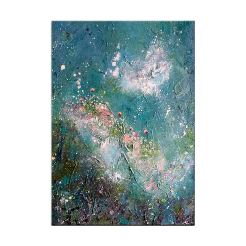Texturiertes floral abstraktes Leinwand Wandkunst