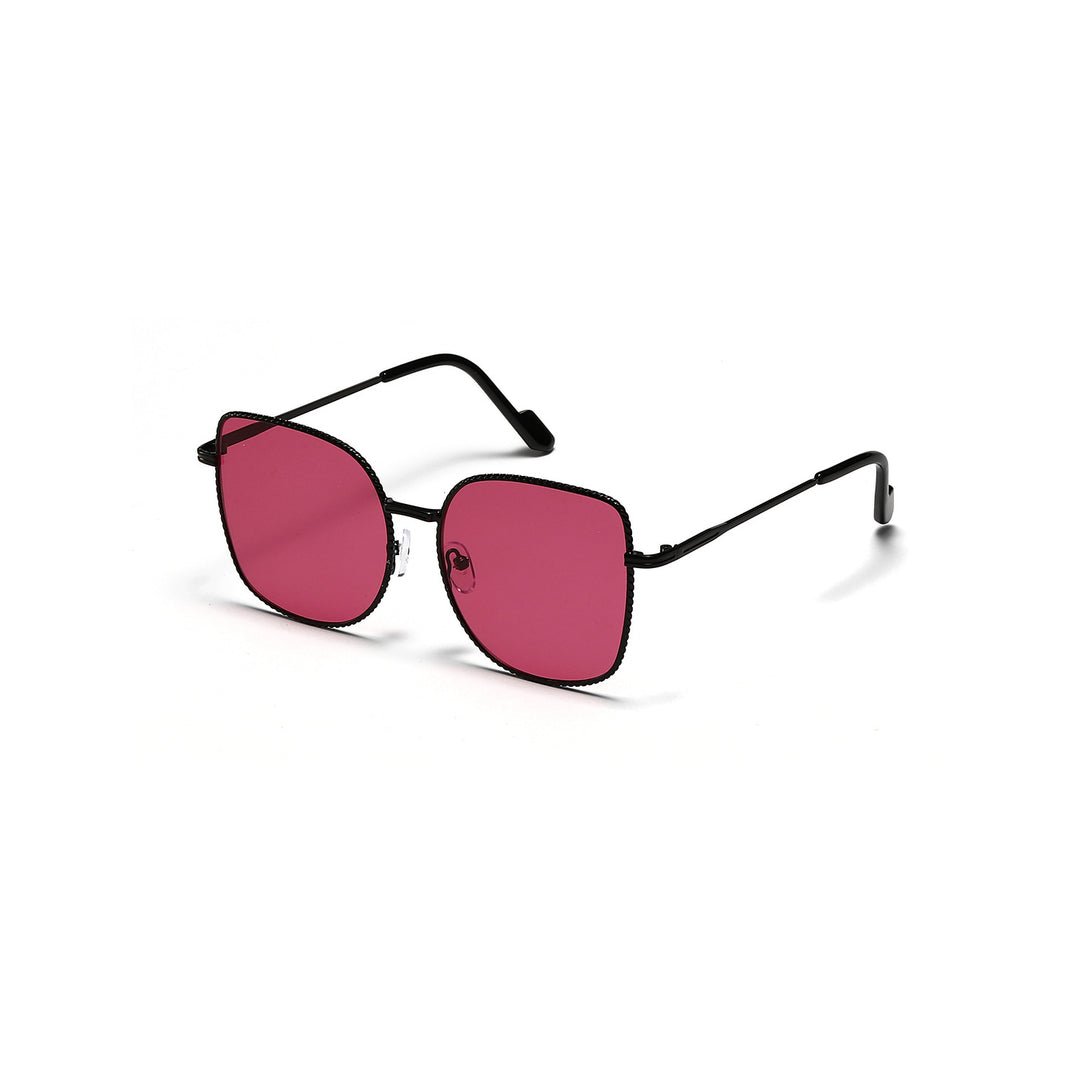 Damen modische oversized Designer-Sonnenbrille mit facettenreichem Rahmen Karnz